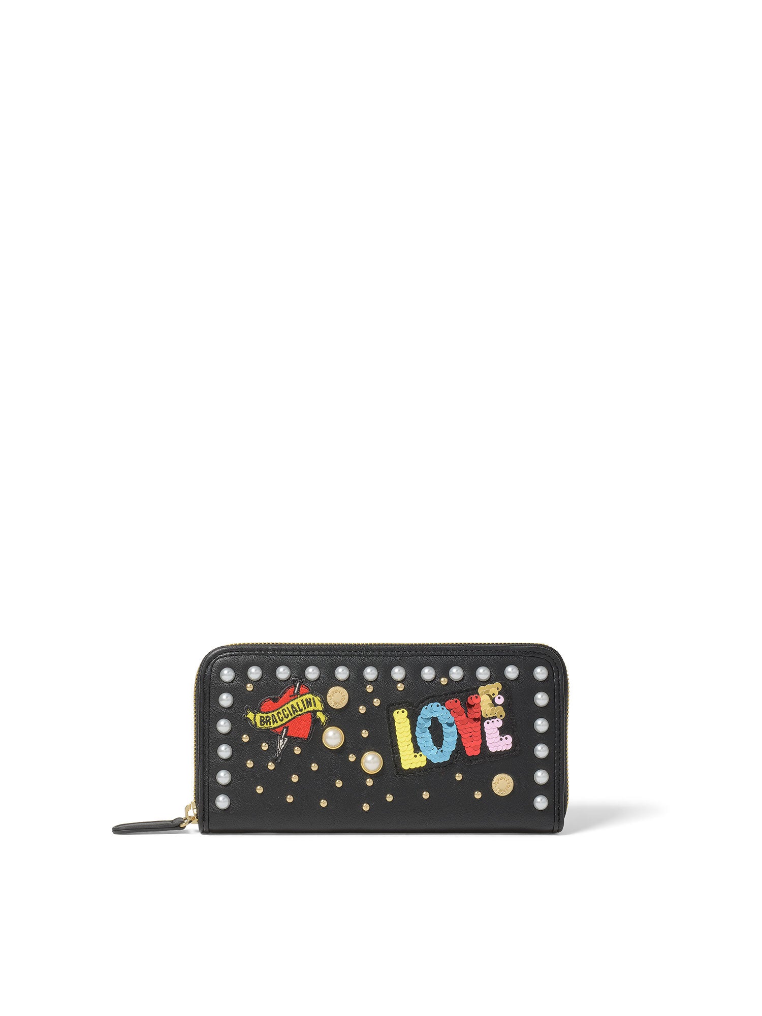 Amorea Portafoglio donna Misto Poliestere + Poliuretano B17146 126-NERO Braccialini