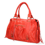 Elara Borsa a spalla da donna Vera pelle 06090-ROSSO MEDIO Gave Lux
