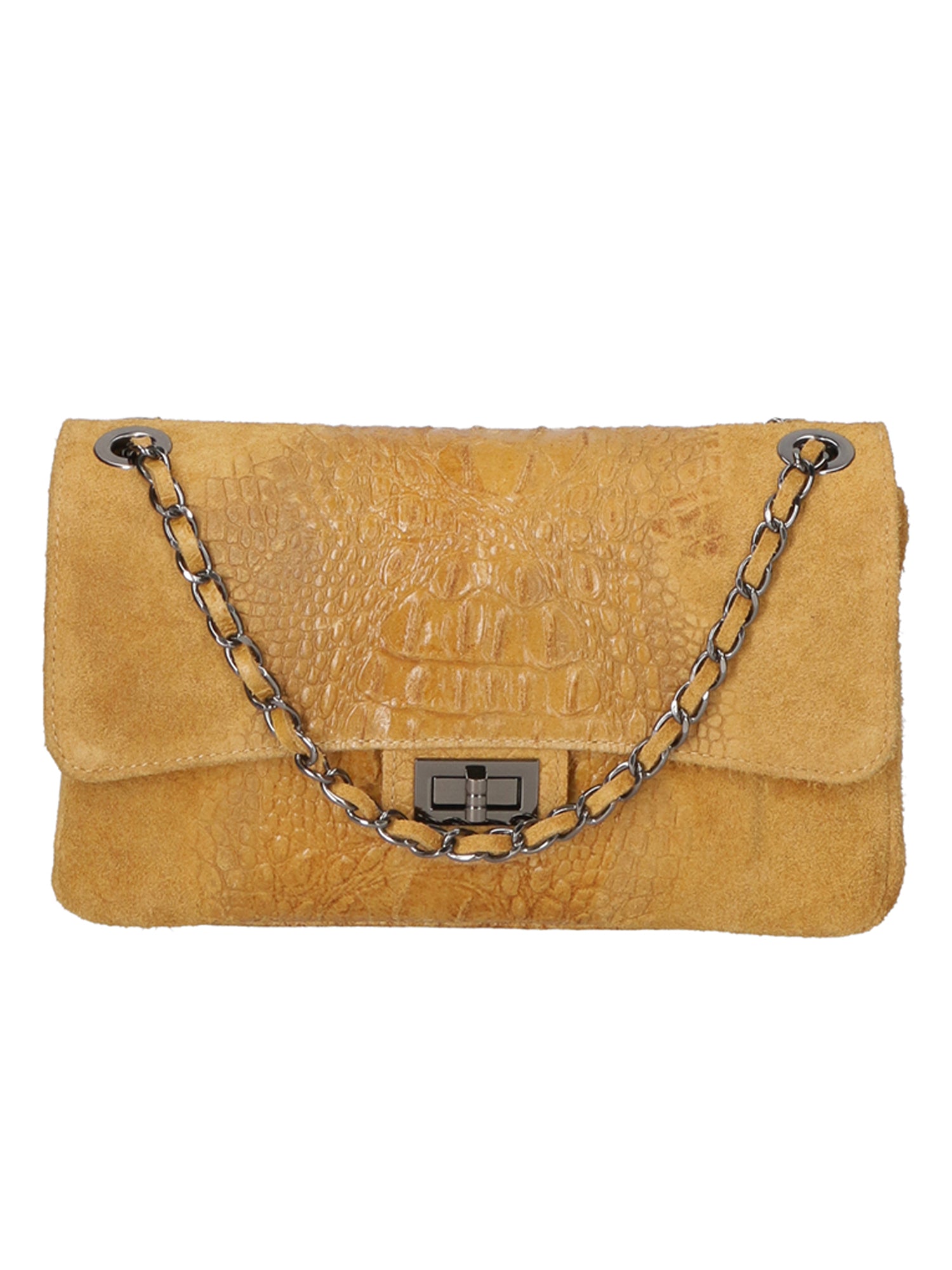 Edvige Borsa a spalla da donna Pelle Croco Stampata 80045-CUOIO Gave Lux