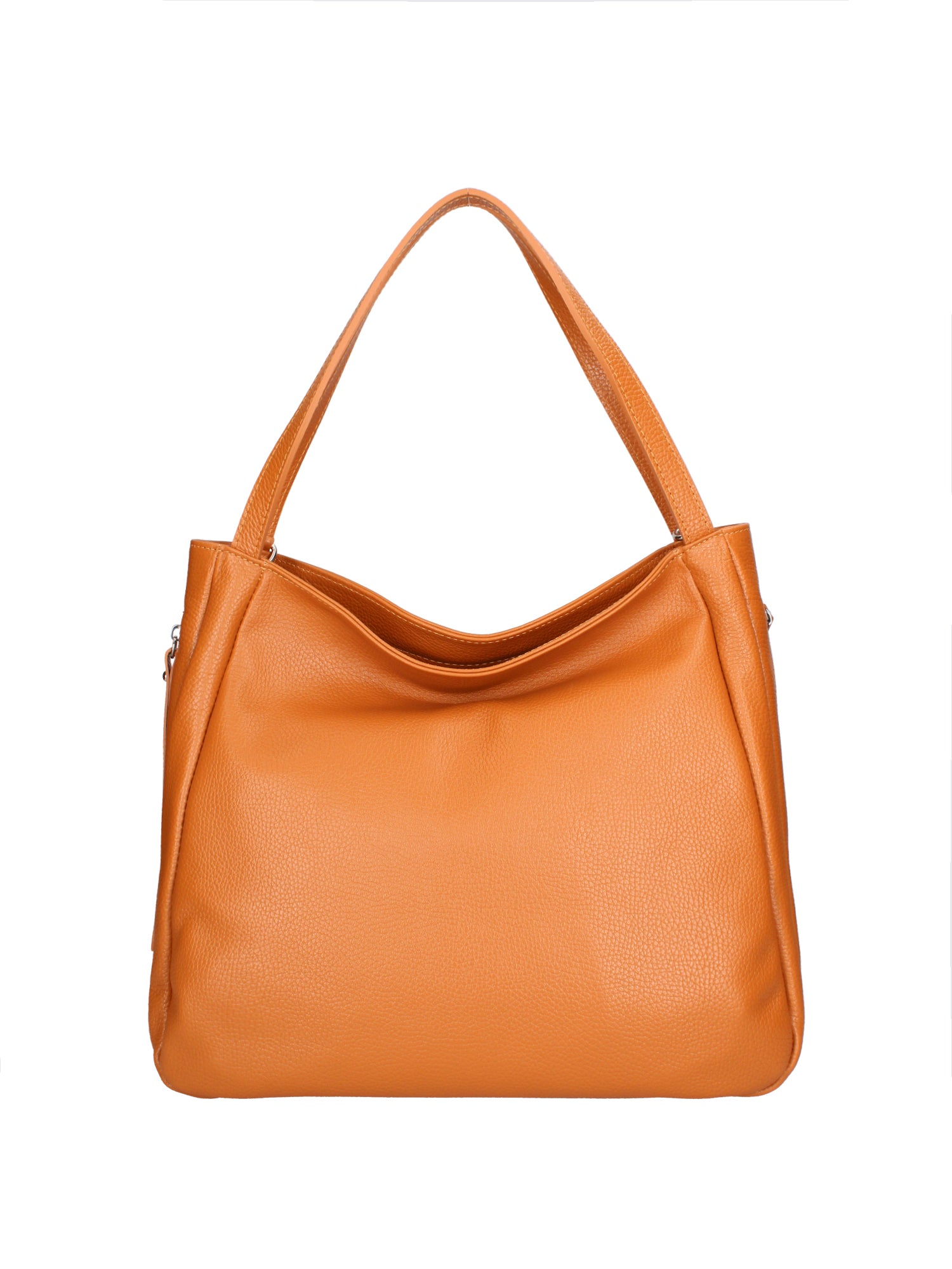 Borsa a spalla da donna Misto pelle e tessuto 07155-D44 CUOIO Roberta Rossi