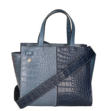 Ariana Borsa a mano da donna Vera pelle stampata cocco 05435-C41 CARTA ZUCCHERO C26 BLU SCURO Gave Lux