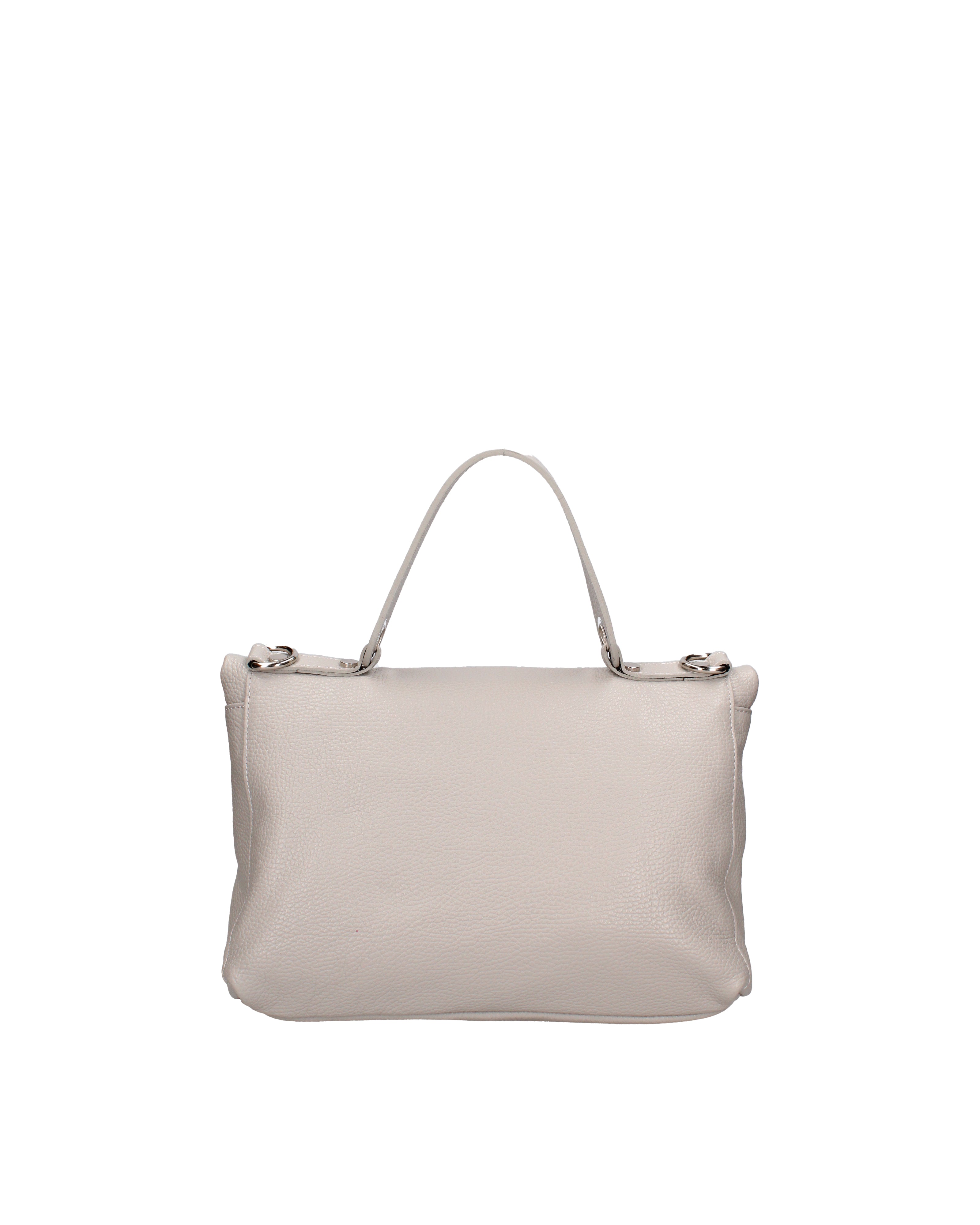 Borsa a spalla da donna Vera pelle 07159-D86 GRIGIO PERLA Viola Castellani