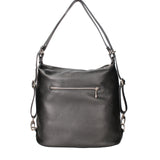 Vera pelle 07135-D28 NERO Borsa a spalla convertibile Anjelica Viola Castellani
