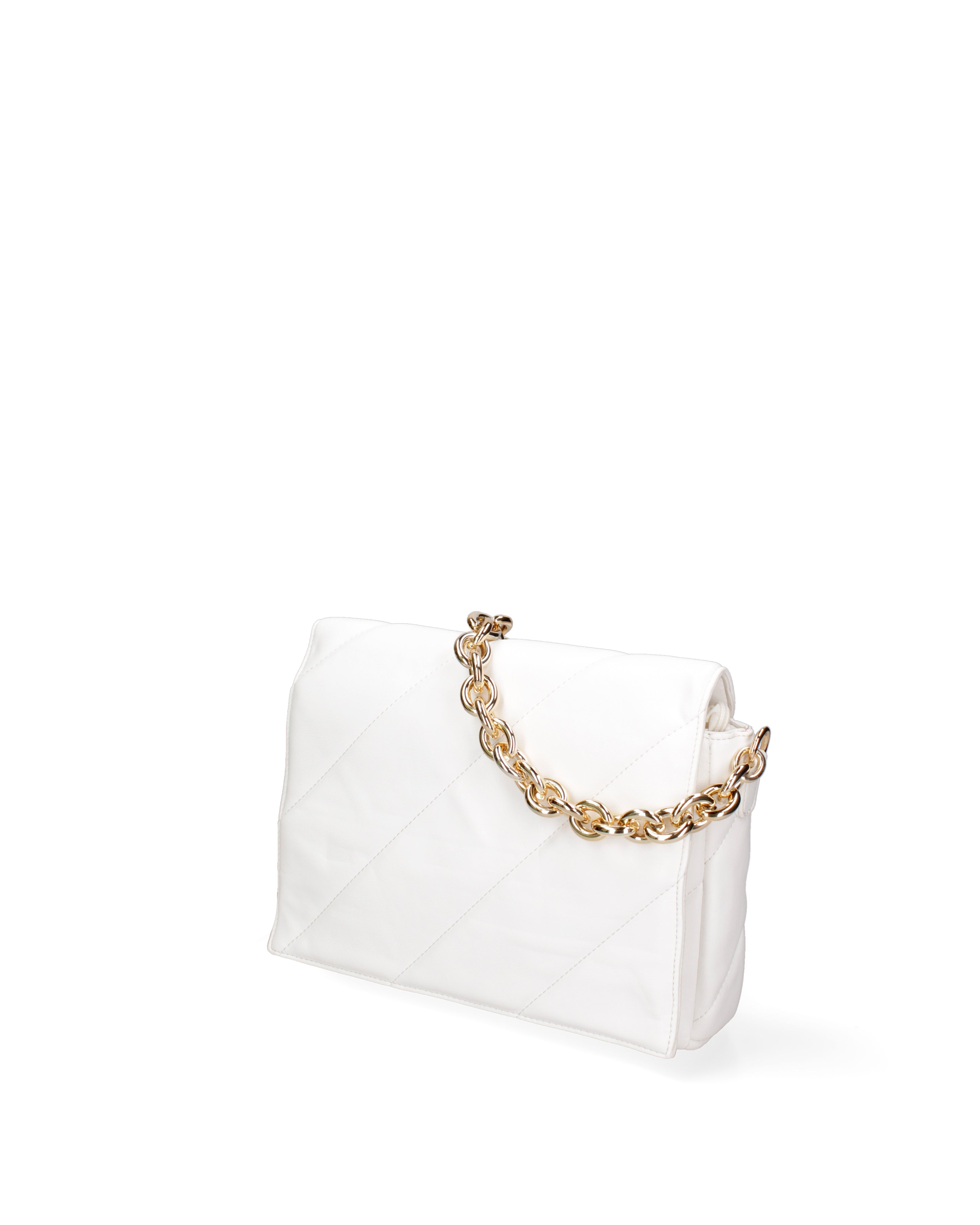 Borsa a spalla da donna Ecopelle DC3122-2-WHITE Diana&co