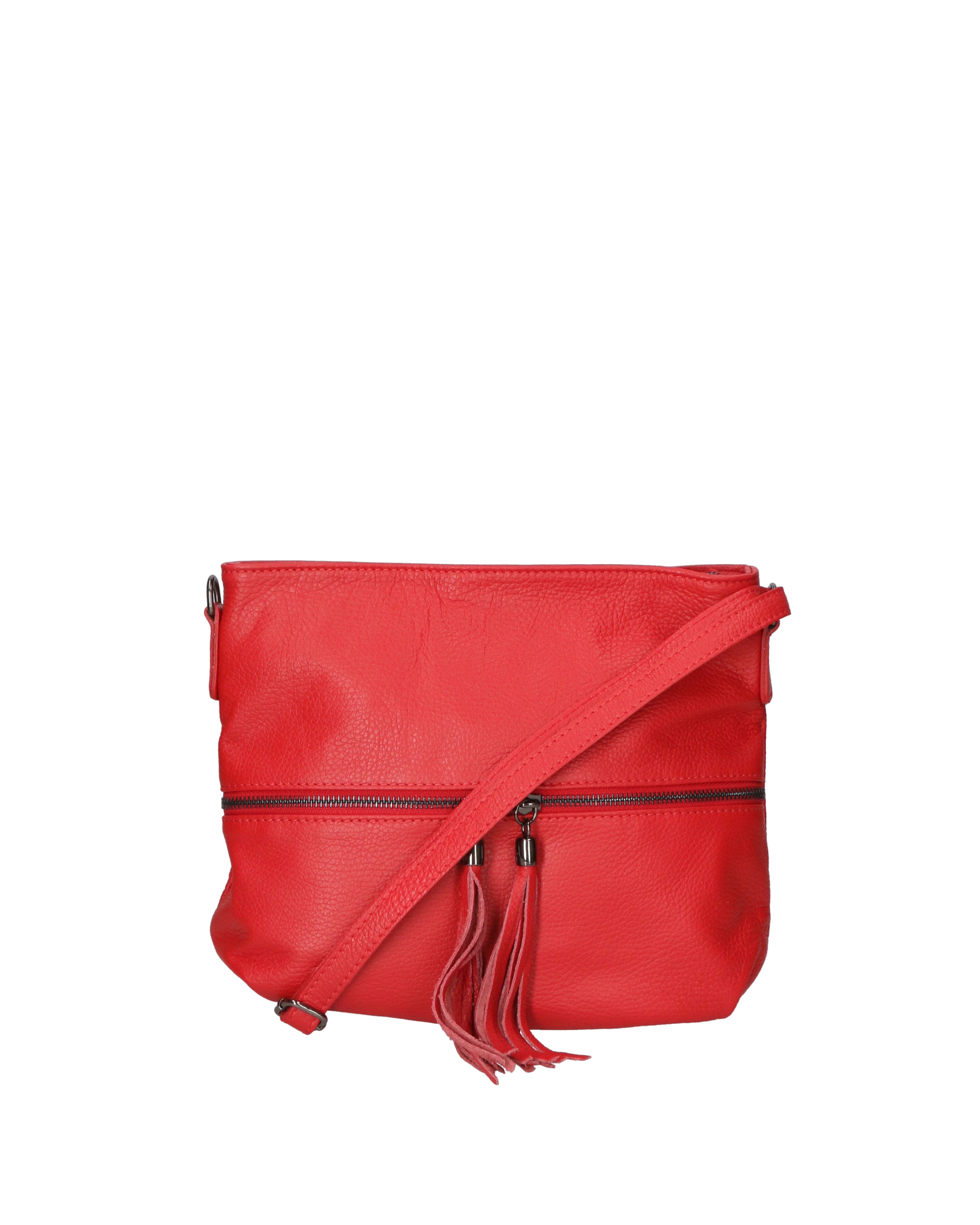 Erminia Borsa a tracolla da donna Vera pelle 80062-ROSSO Gave Lux