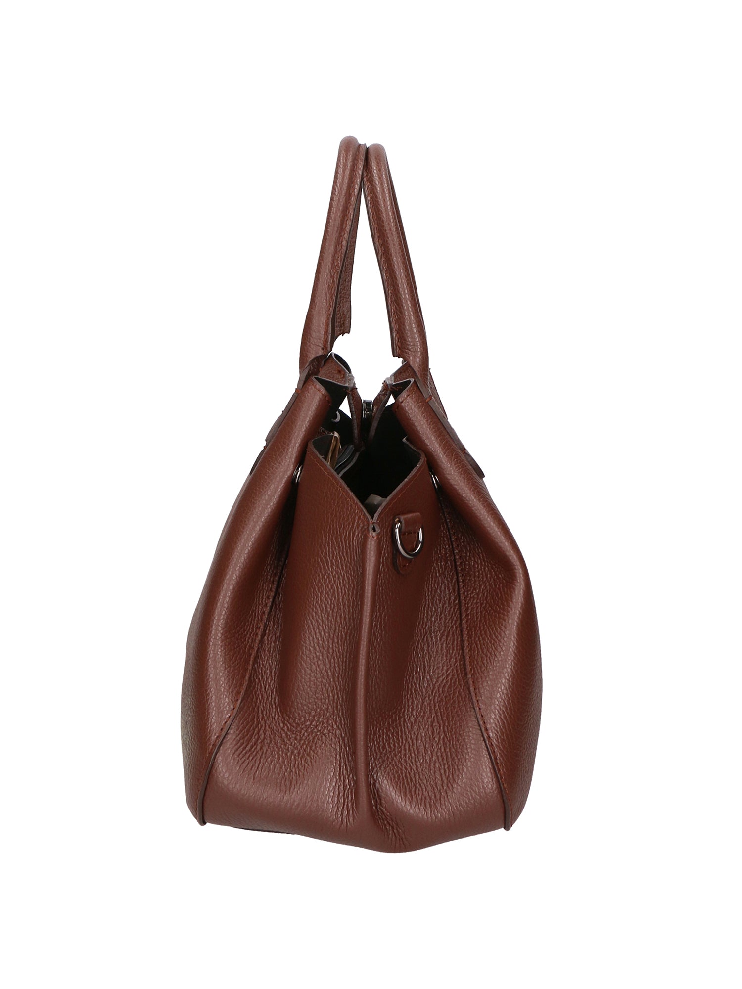 Vincenza Borsa a mano da donna Vera pelle 06898-D223 cioccolato Gave Lux