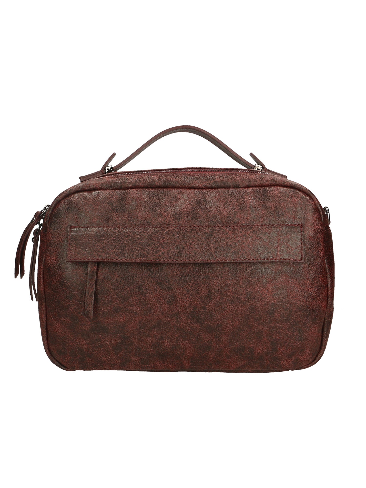 Vera Pelle 6542-BORDO BORDEUX Borsa a mano unisex Modello Avelon Gave Lux