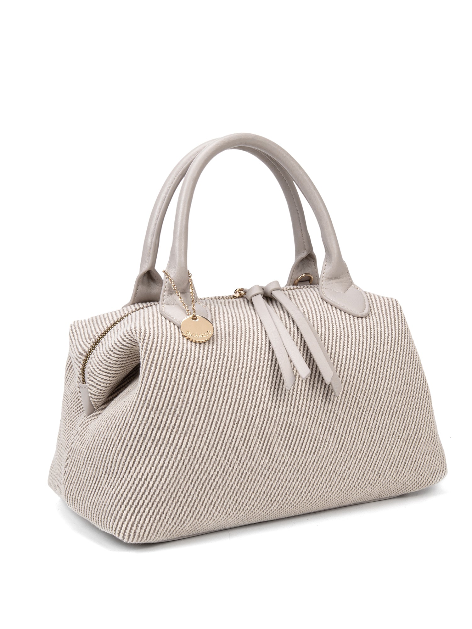 Borsa a mano da donna 100% pelle vegana PU 749-1PT-BEIGE Diana&co