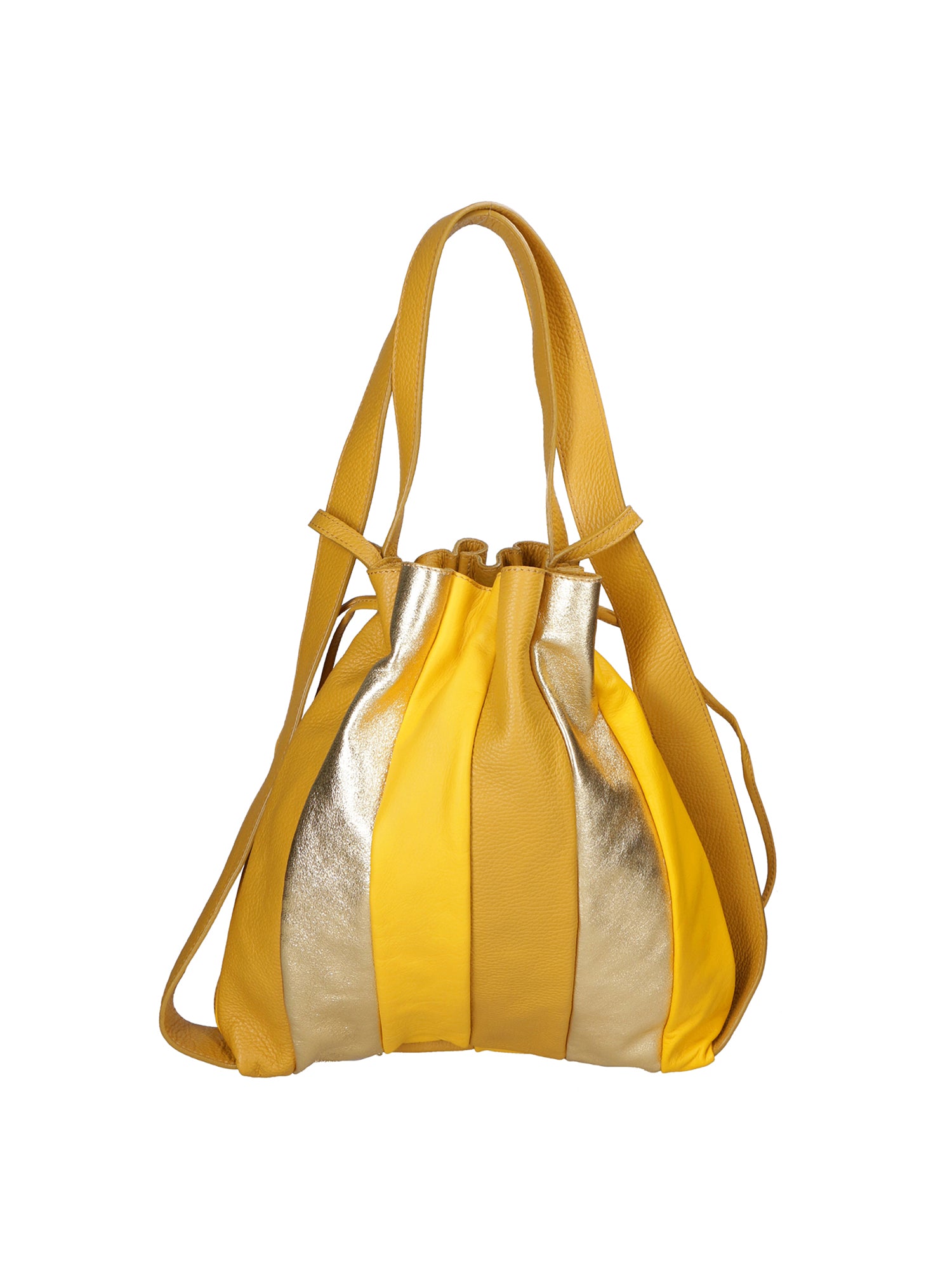 Oceania Borsa a spalla da donna Vera pelle 580041-SENAPE Gave Lux