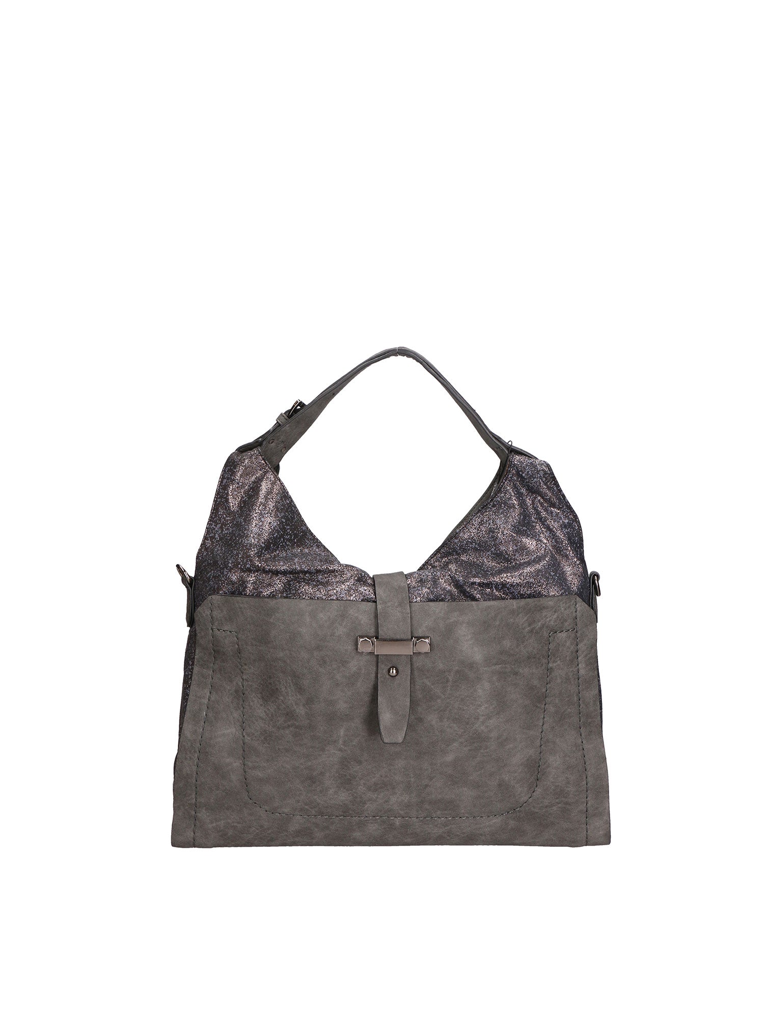 Edera Elite Borsa a spalla da donna Vera pelle LK0247-GRIGIO Gave Lux