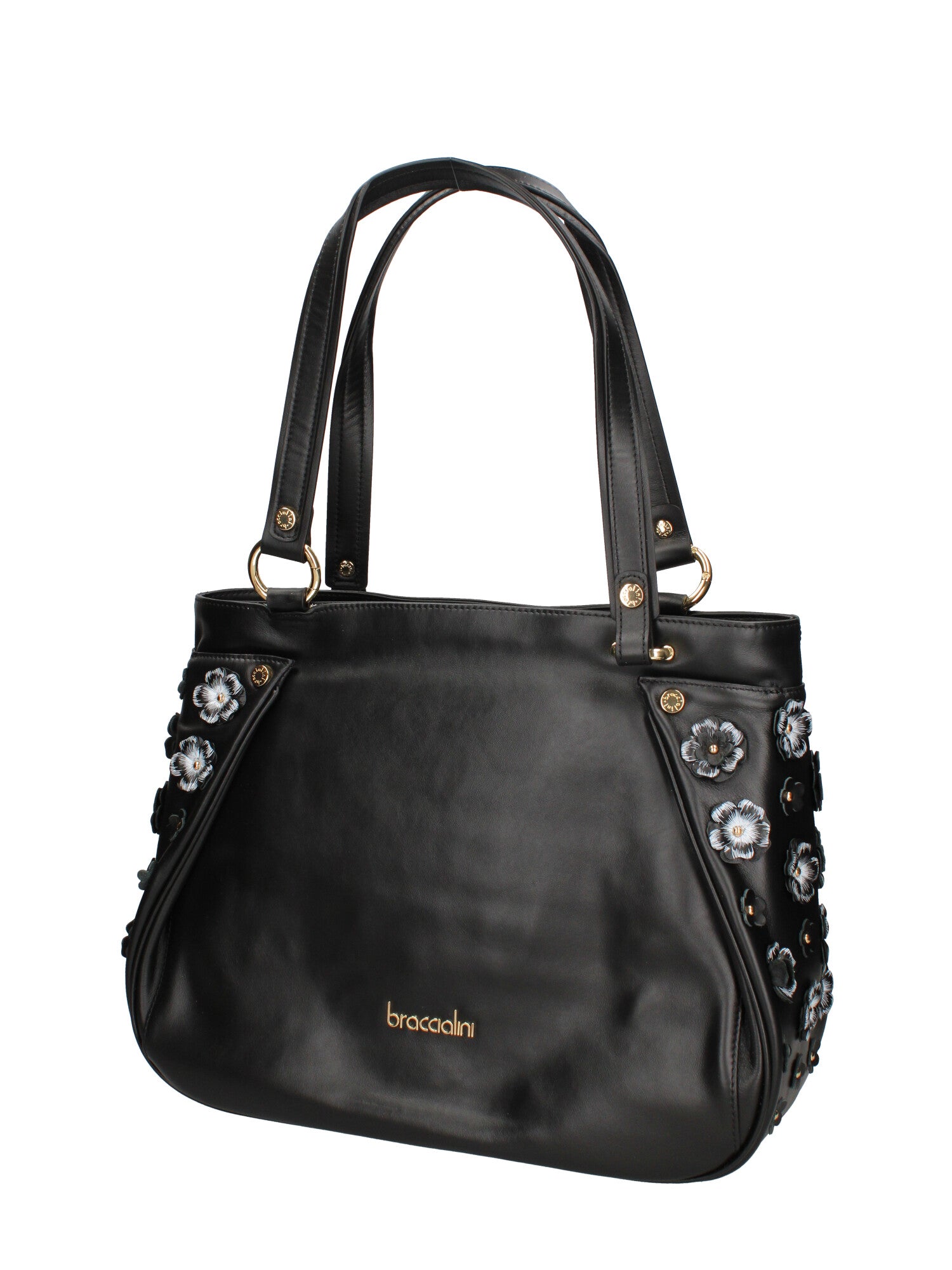 Amaranta Ultra Borsa a spalla da donna 100% pelle B17241-NERO Braccialini