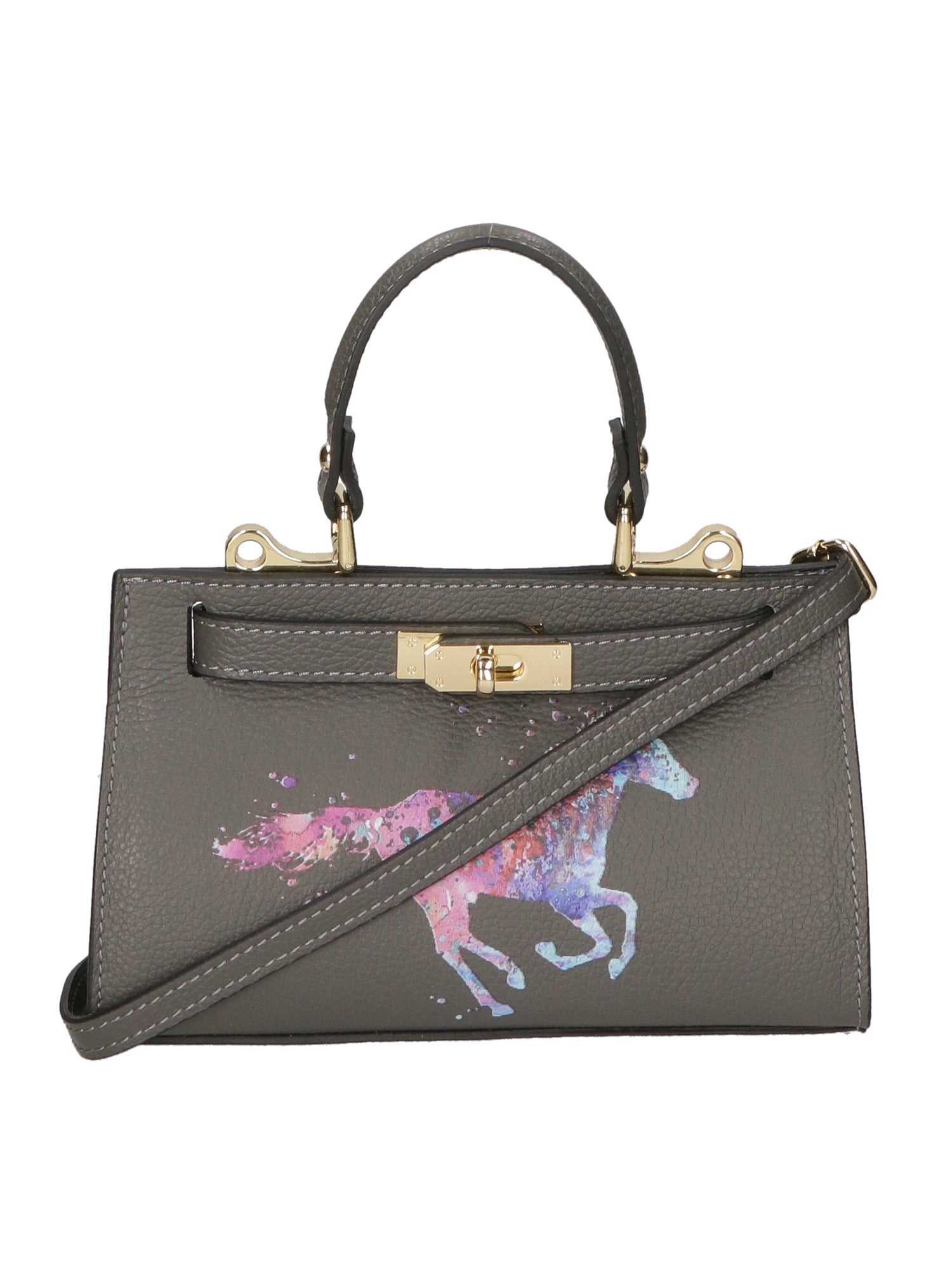Noel Borsa a mano da donna Vera pelle 04265-D27 GRIGIO SCURO DARK GREY Gave Lux