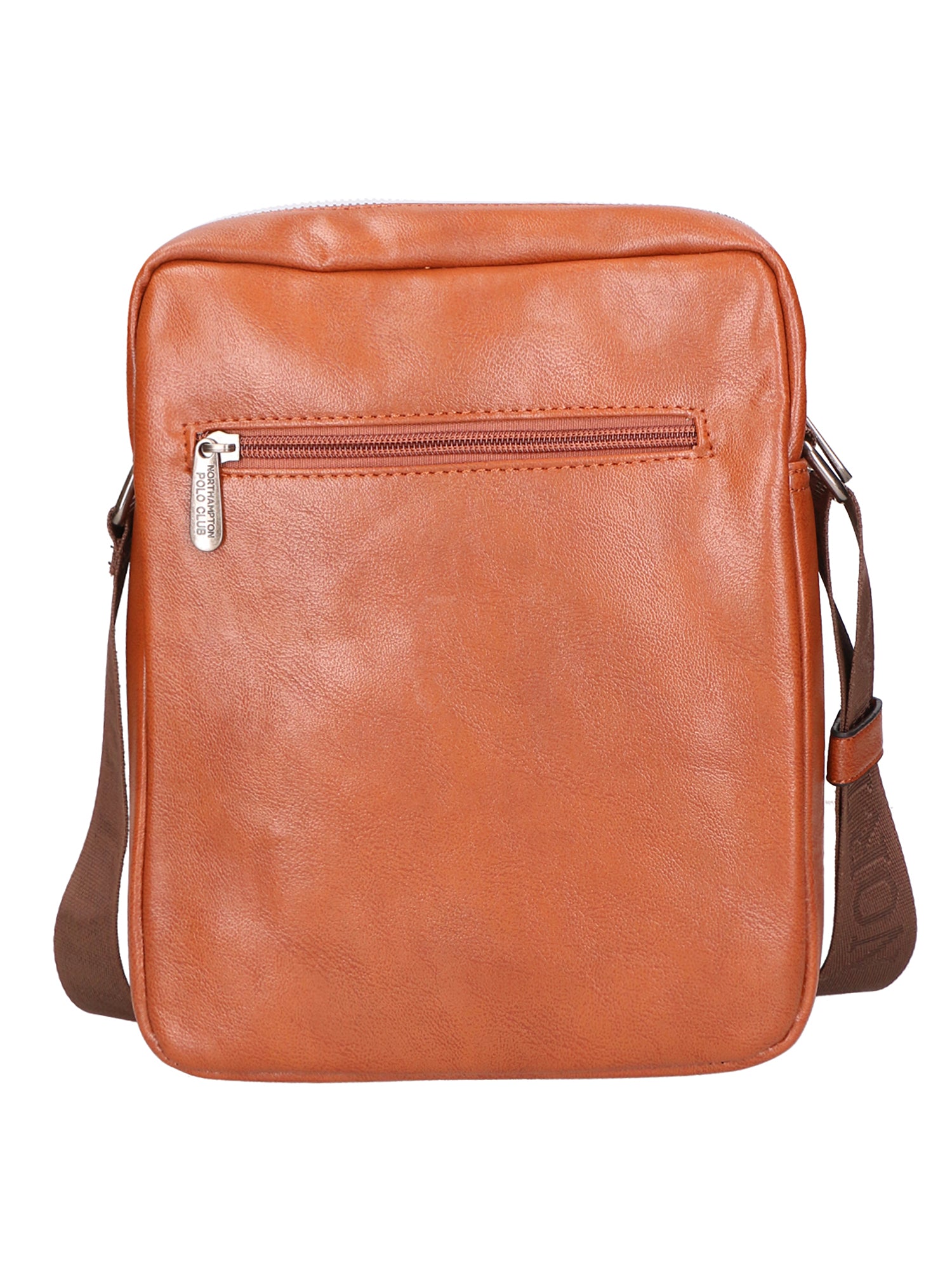 Borsa a tracolla uomo Pelle PU vegana PCL3102-BROWN Northampton Polo Club