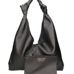 Borsa a spalla da donna 100% vera pelle 07156-D28 NERO Viola Castellani