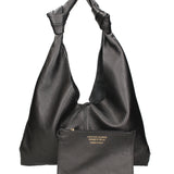 Borsa a spalla da donna 100% vera pelle 07156-D28 NERO Viola Castellani