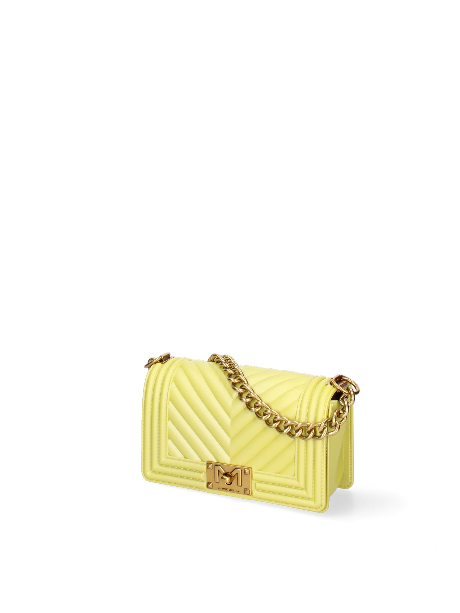 Borsa a mano da donna 100% Pvc FLAT-S 24-PYRATE GREEN - LIGHT OTTONE Marc Ellis