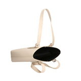 Germana Borsa a spalla da donna 100% pelle 05924-B37 LATTE Gave Lux
