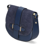 Carola Borsa a tracolla da donna Vera pelle 10036-P217 BLU NOTTE Gave Lux
