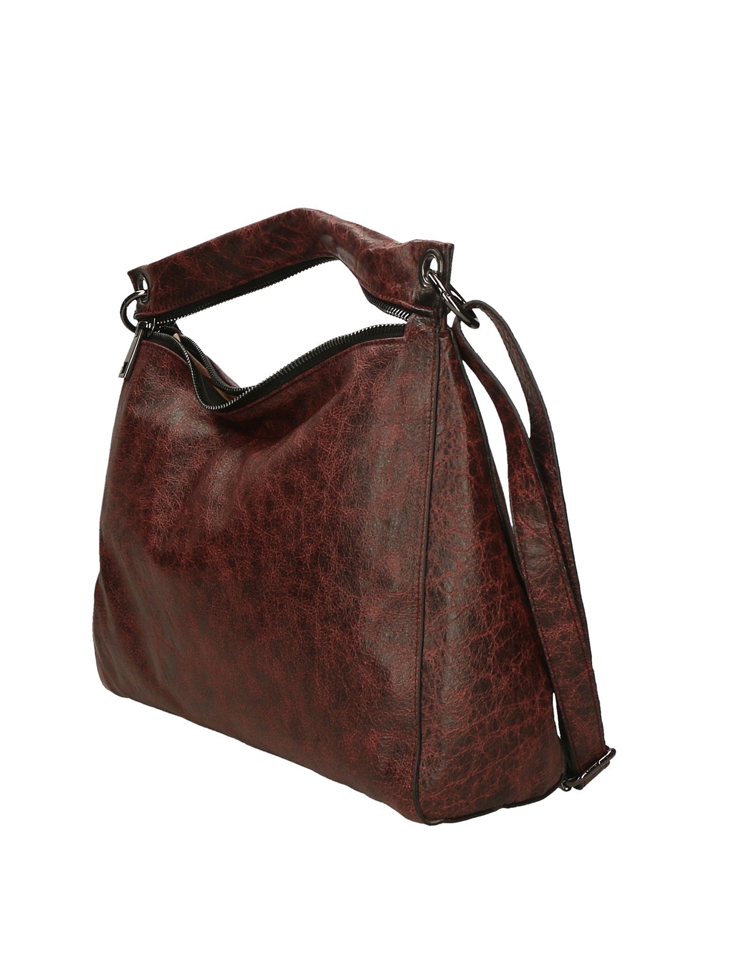 Ondina Borsa a spalla da donna Vera pelle 6569-BORDO BORDEUX Gave Lux