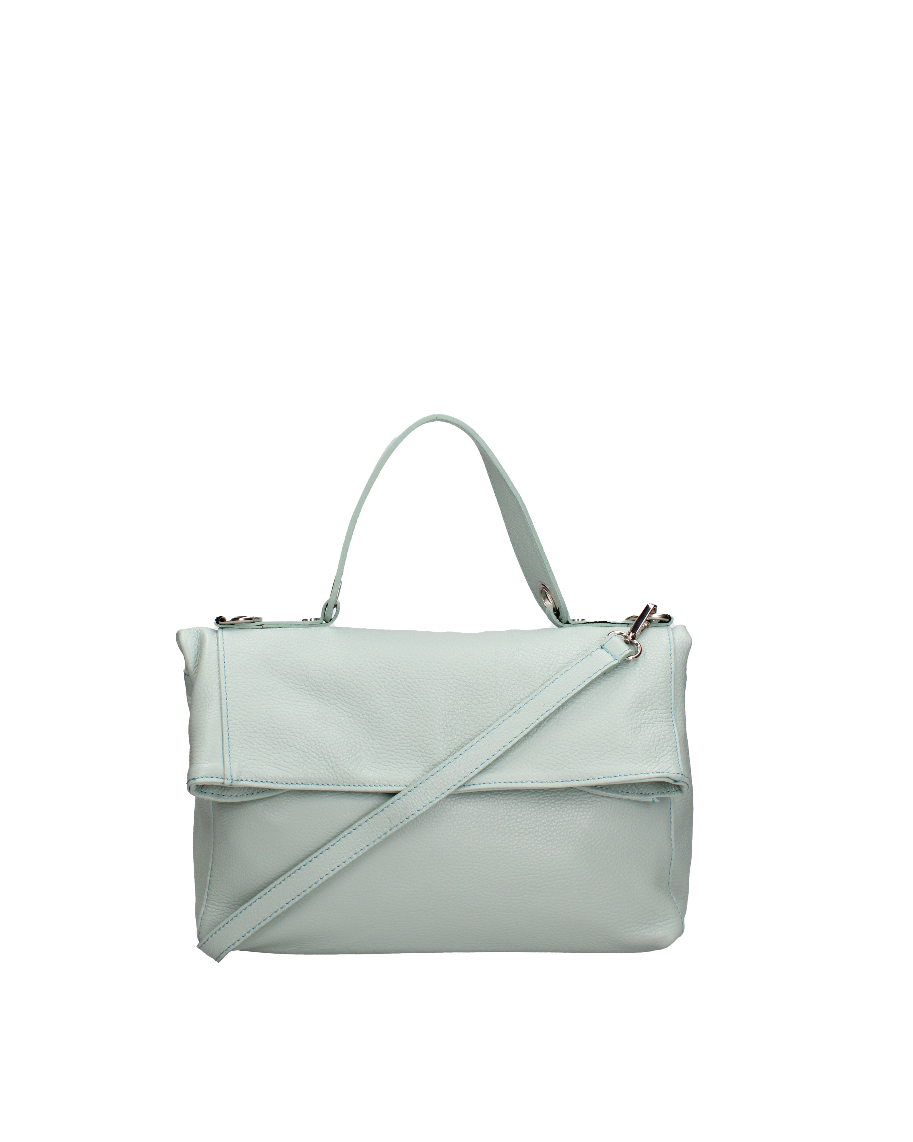 Borsa a spalla da donna Vera pelle 07159-D102 CIELO Viola Castellani