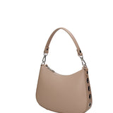 Borsa a spalla da donna 100% pelle ruga 07241-L110 TAUPE Roberta Rossi