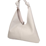 Borsa a spalla da donna 100% vera pelle 07156-D86 GRIGIO PERLA Viola Castellani
