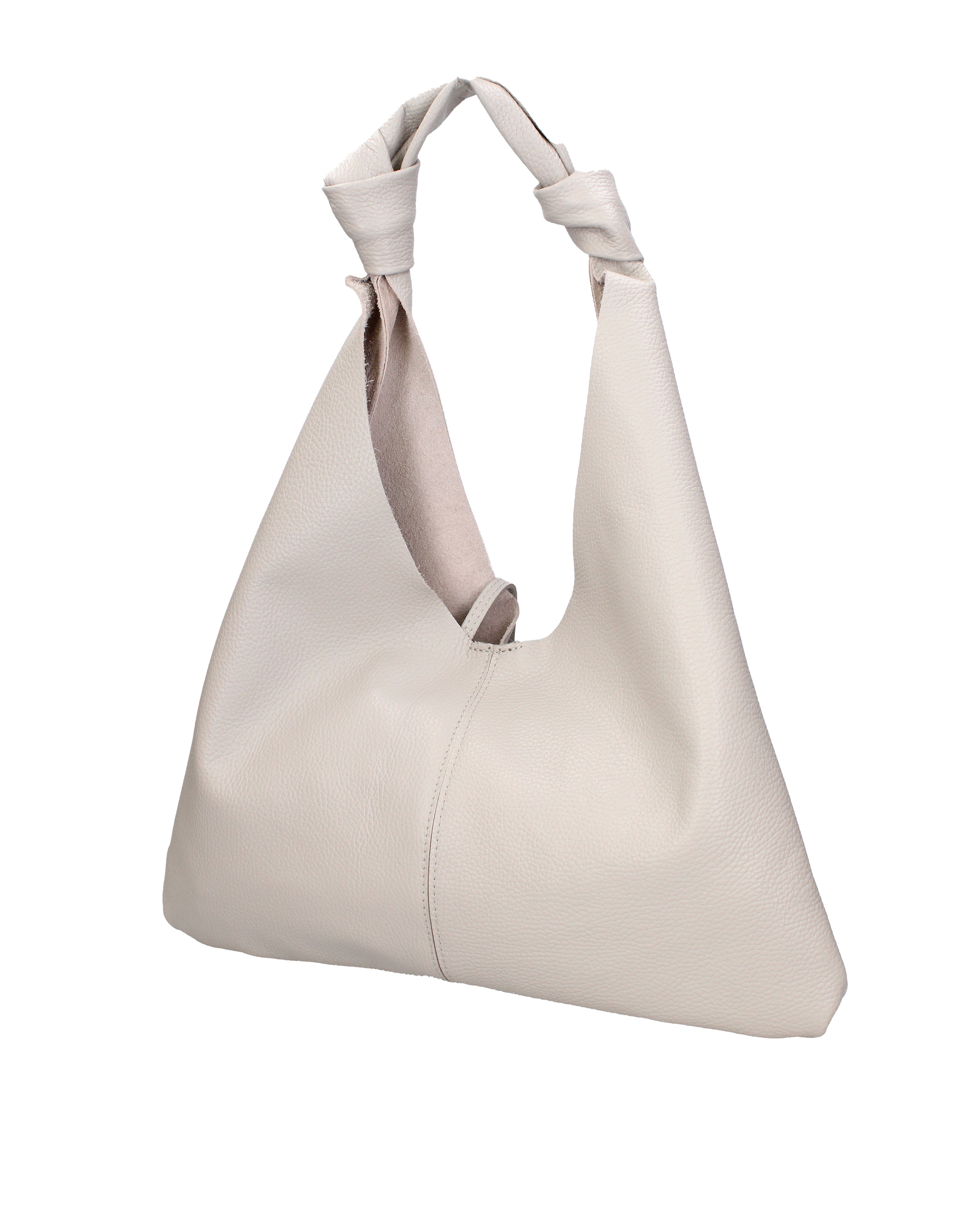 Borsa a spalla da donna 100% vera pelle 07156-D86 GRIGIO PERLA Viola Castellani