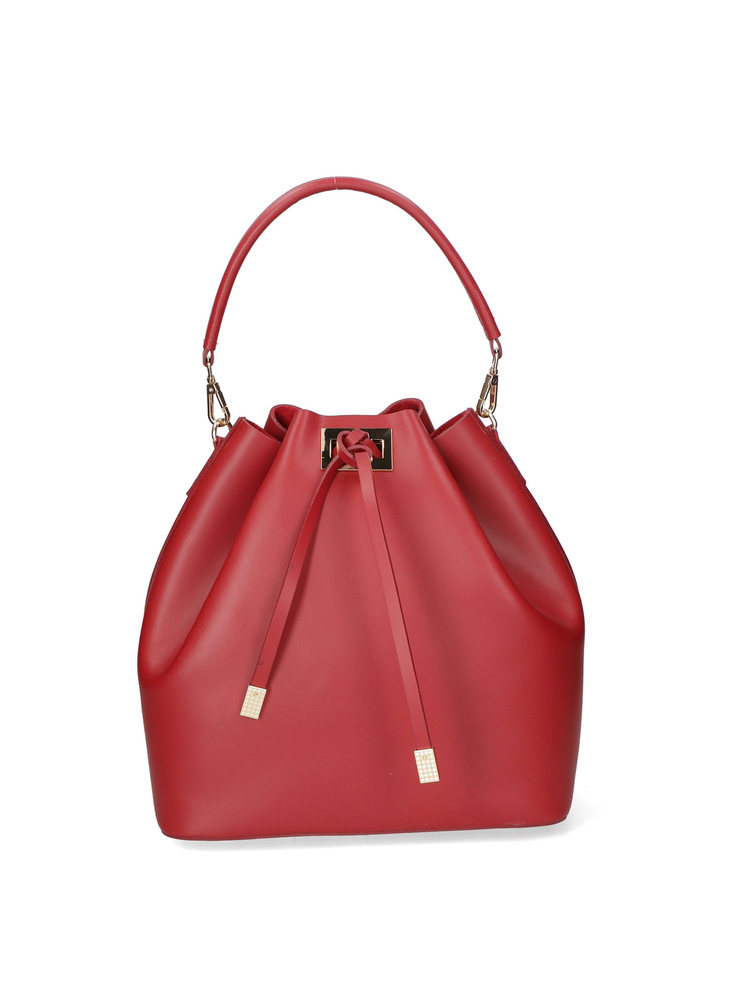 Erina Borsa a mano da donna Vera pelle 8073-L130 ROSSO SCURO Gave Lux