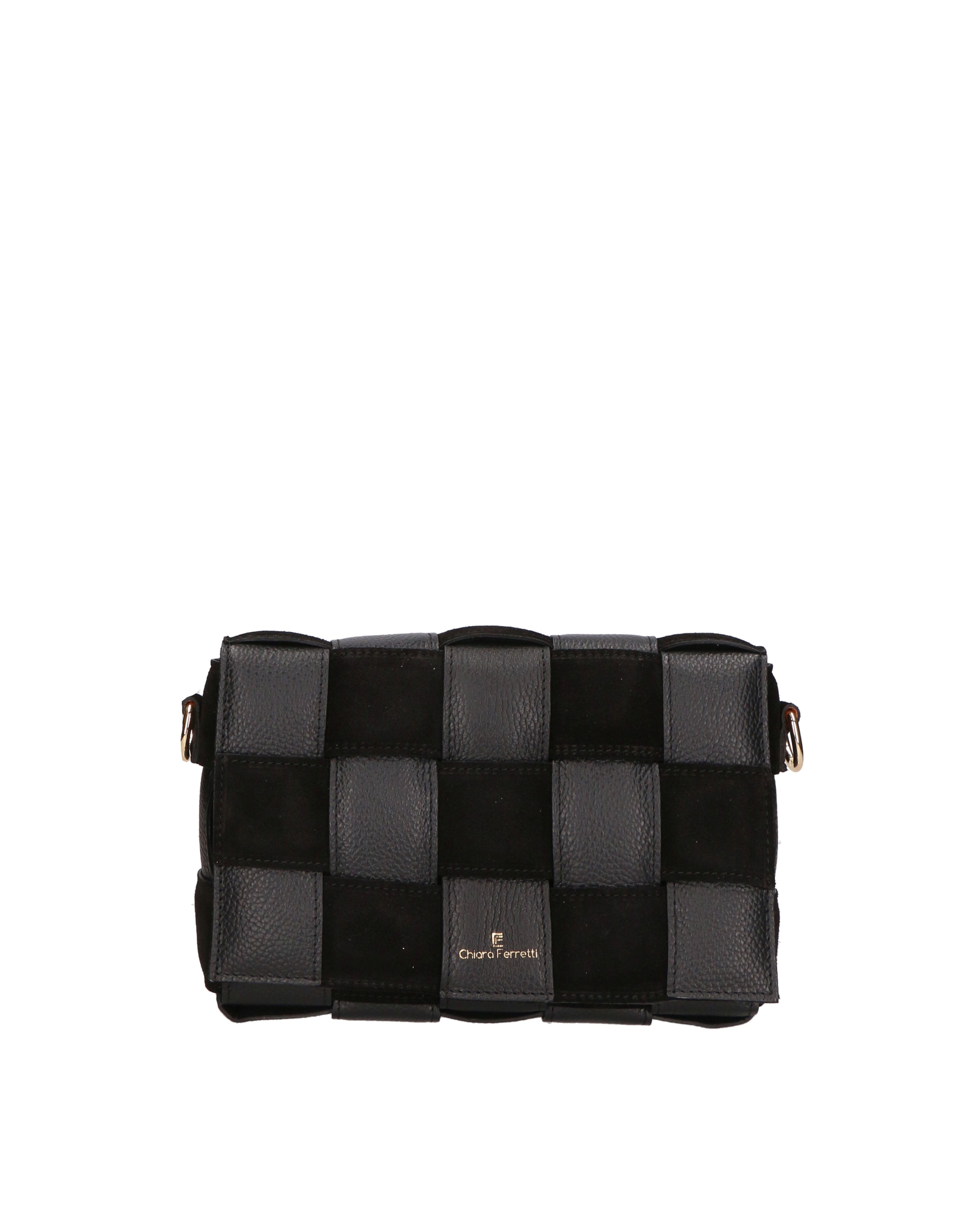 Aranea Borsa a tracolla donna Vera pelle R6080B-D28 NERO Chiara Ferretti