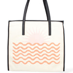 Favignana Borsa a spalla donna Tela e Vera Pelle 5370-12-NERO Gave Lux