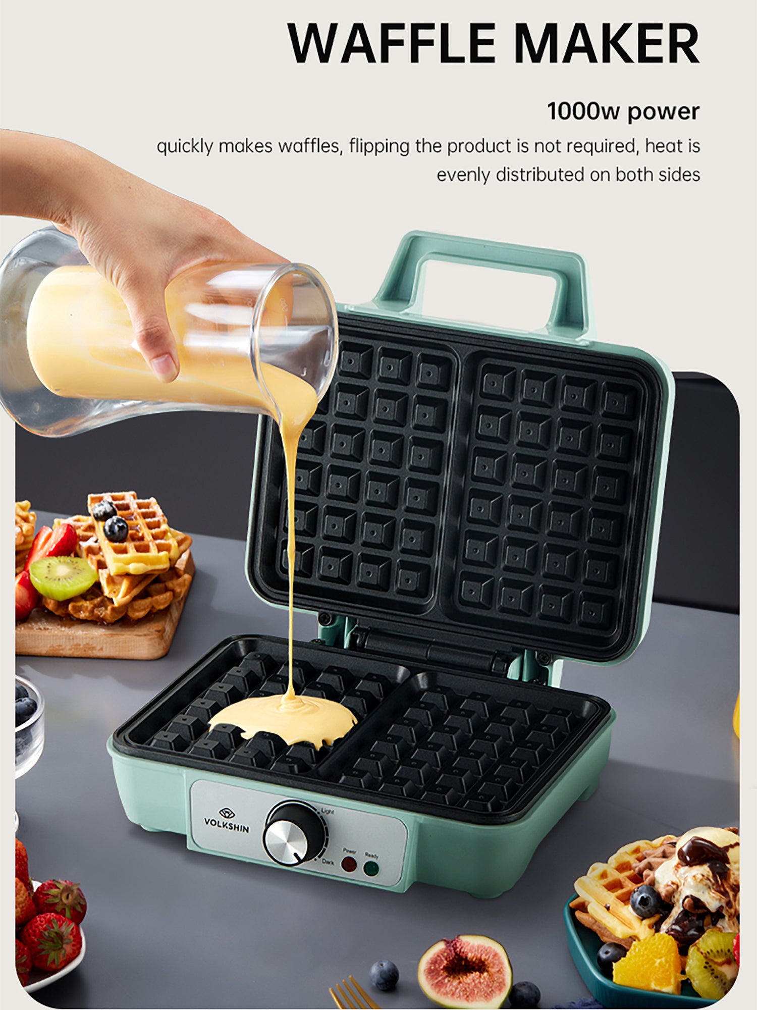 Macchina Per Waffle Plastica & Teflon Volkshin