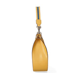 Borsa a spalla da donna 100% pelle riciclata 07224-Light yellow Viola Castellani