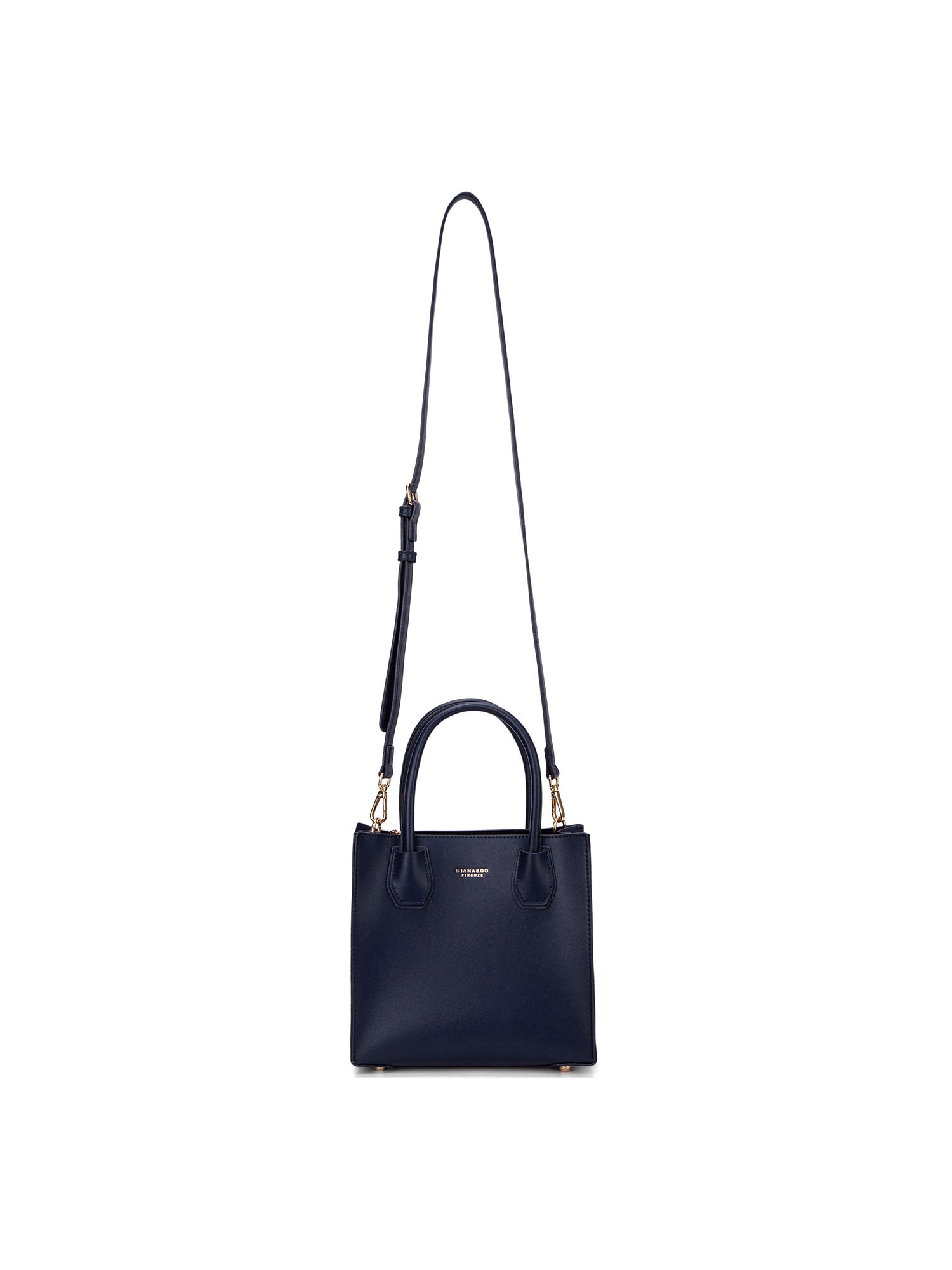 Borsa a mano da donna 100% pelle vegana PU 713-1PT-NAVY BLUE Diana&co