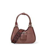Borsa a mano da donna 100% PVC FLAT-CIRCLE-CHOCOLATE - BRUSH CDF Marc Ellis