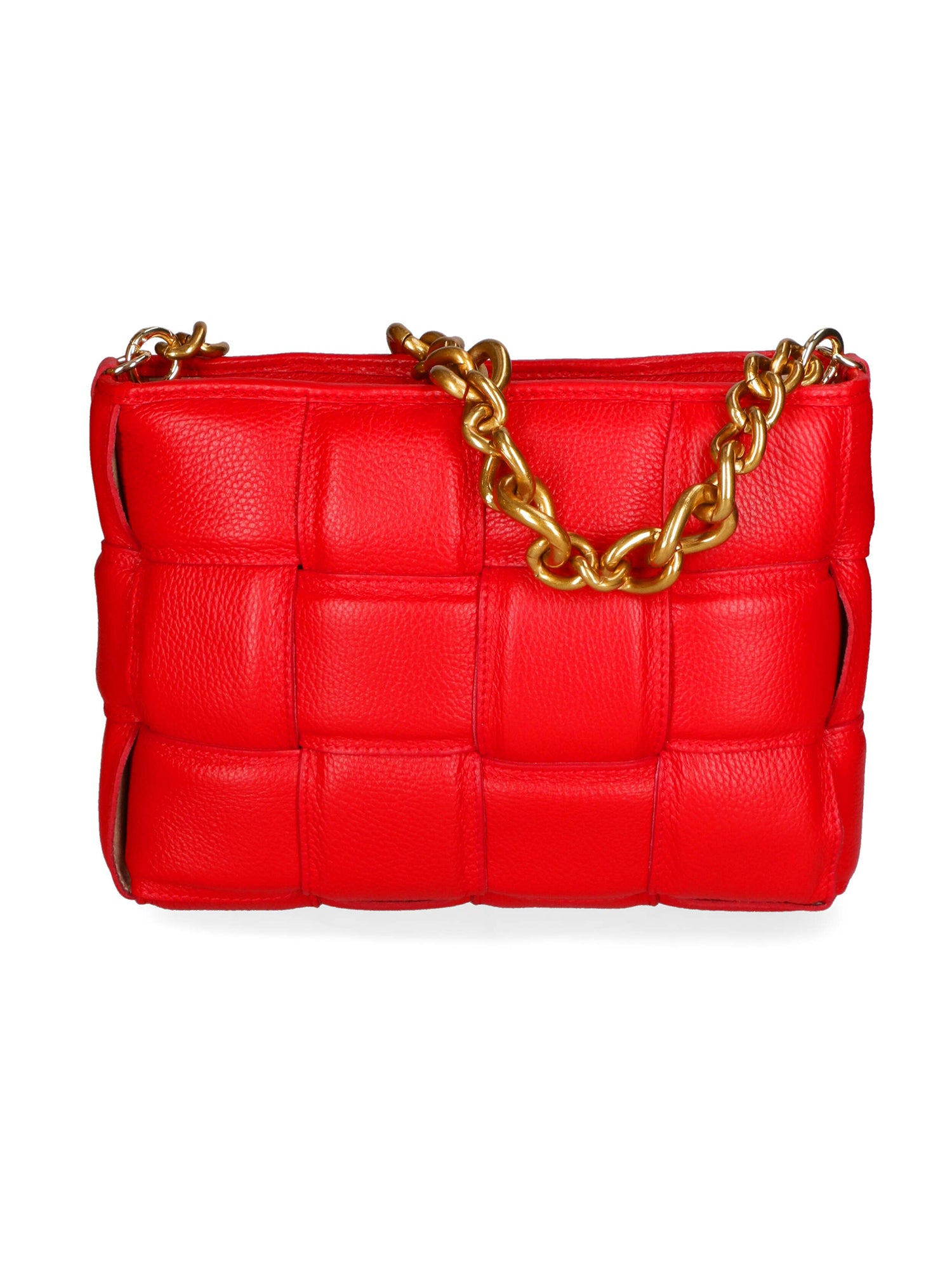 Agostina Borsa a mano da donna Vera pelle 04691-D58 ROSSO FERRARI Gave Lux
