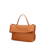 Borsa a spalla da donna Vera pelle 07159-D44 CUOIO Viola Castellani