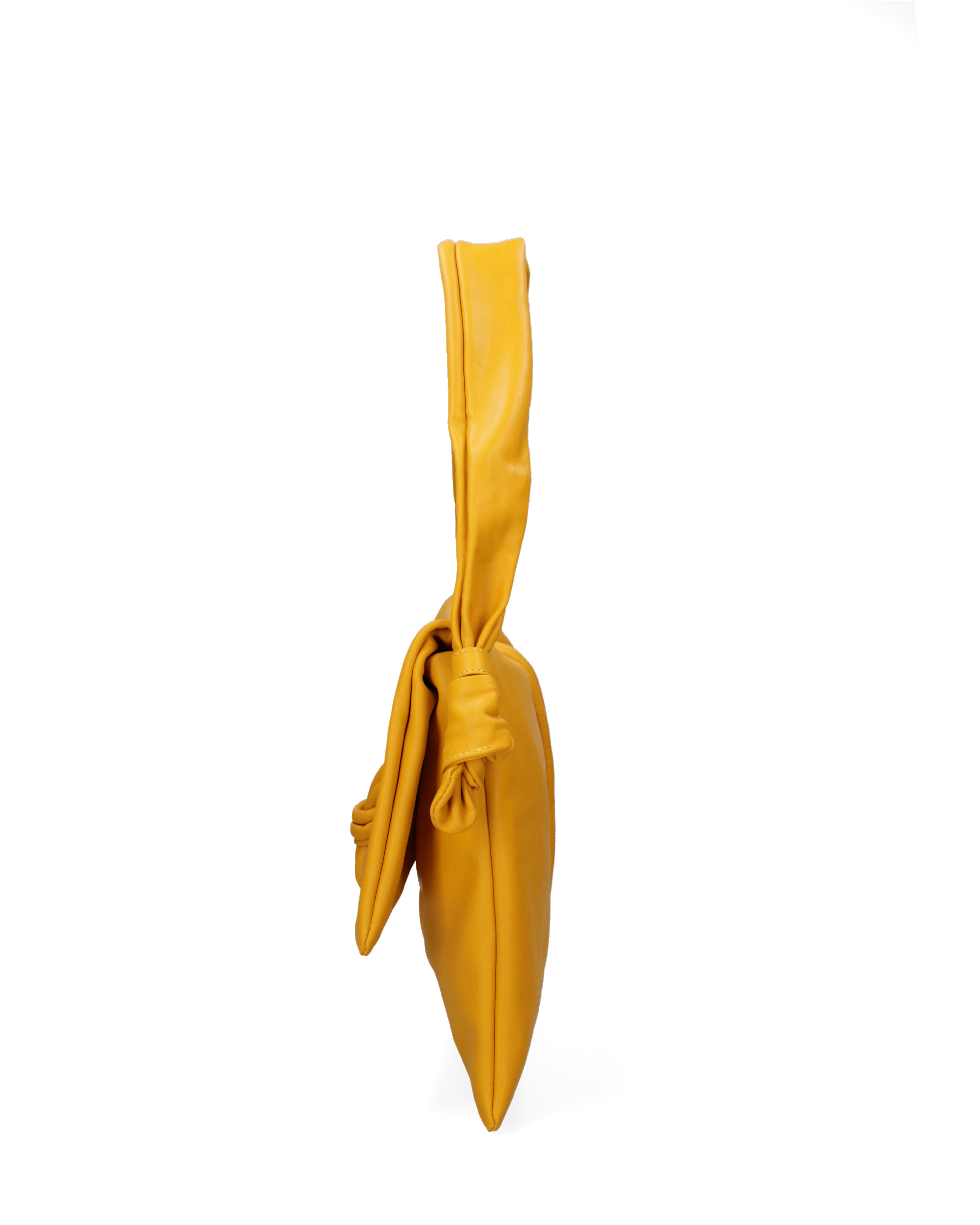 Borsa a spalla da donna Vera pelle 07172-S04 GIALLO Viola Castellani