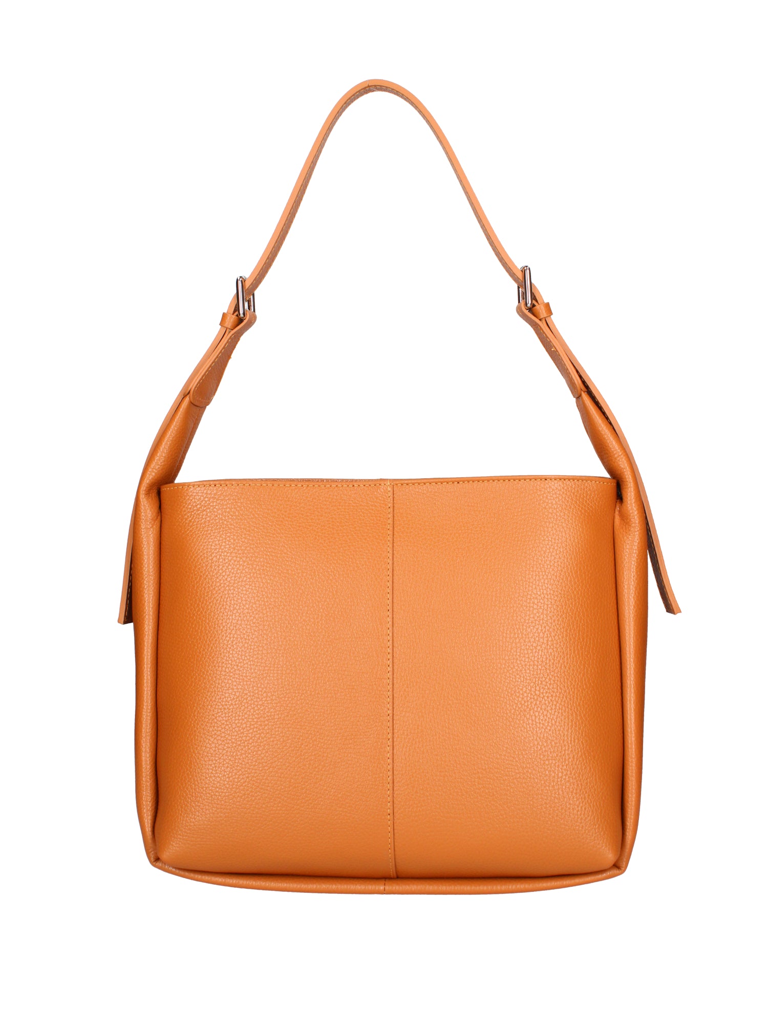 Borsa a spalla da donna Misto pelle e tessuto 07157-D44 CUOIO Roberta Rossi