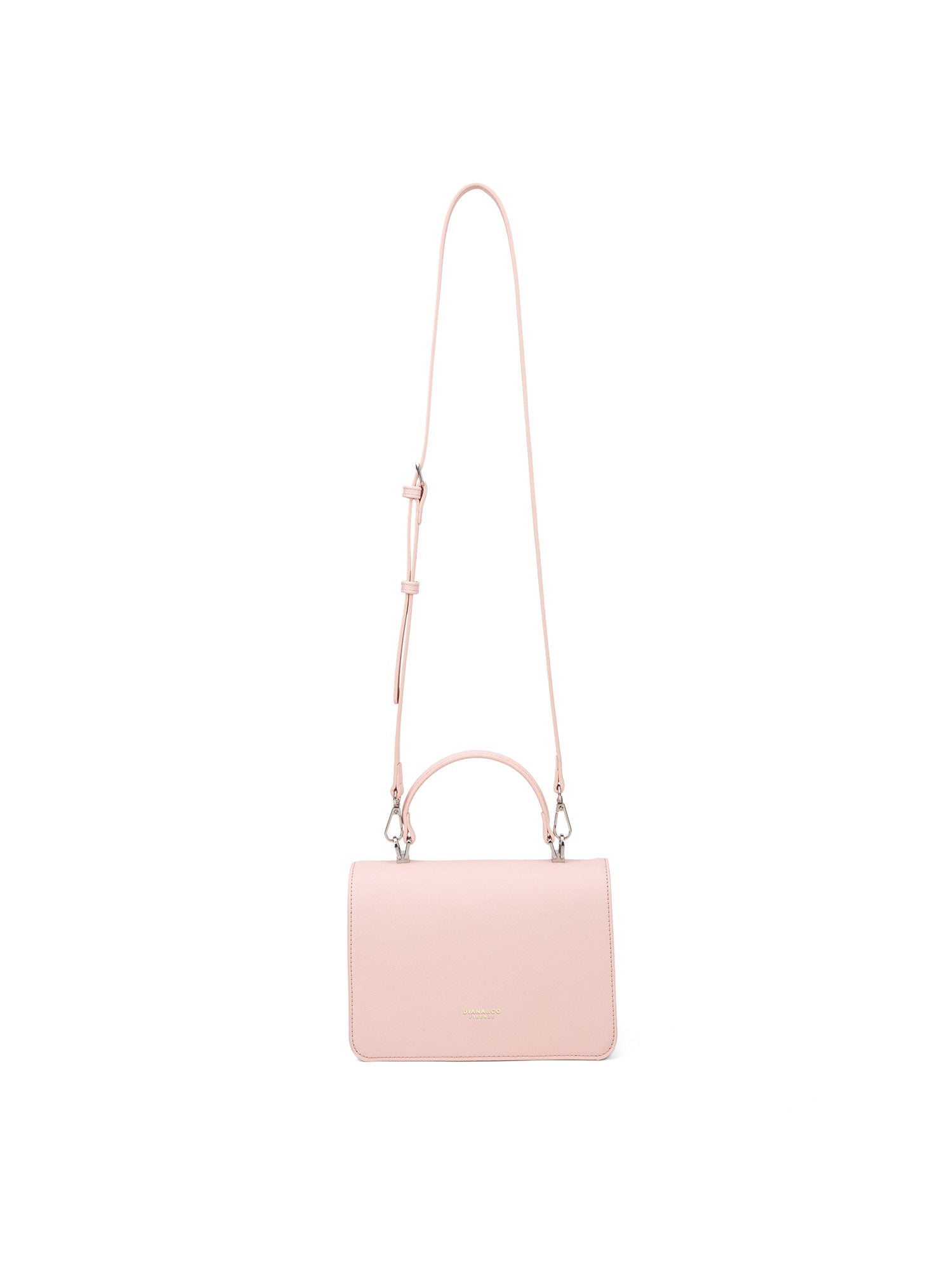 Borsa a mano da donna 100% pelle vegana PU 722-3PT-BLUSH PINK Diana&co