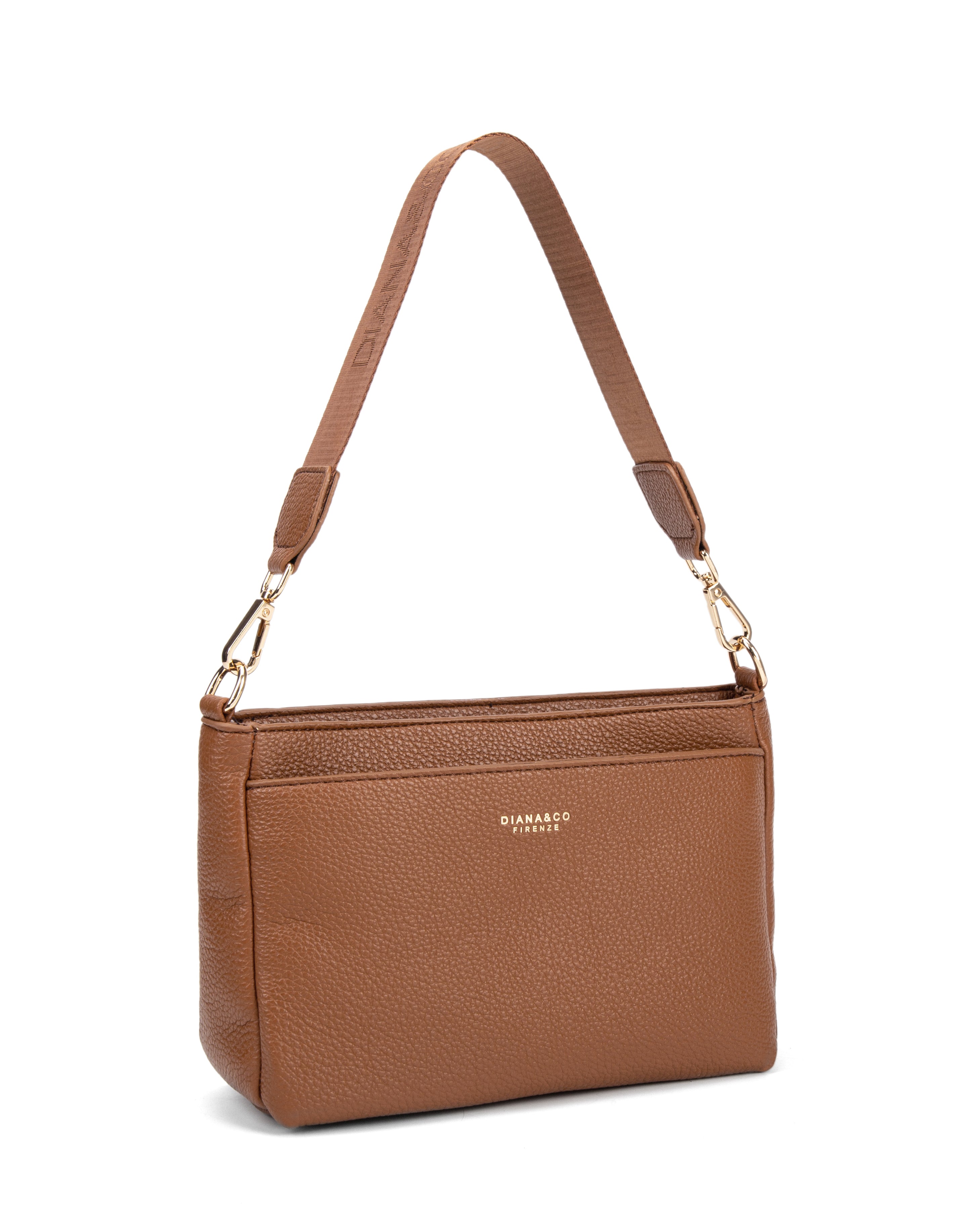 Borsa a spalla da donna 100% pelle vegana PU 703-1PT-LEATHER Diana&co
