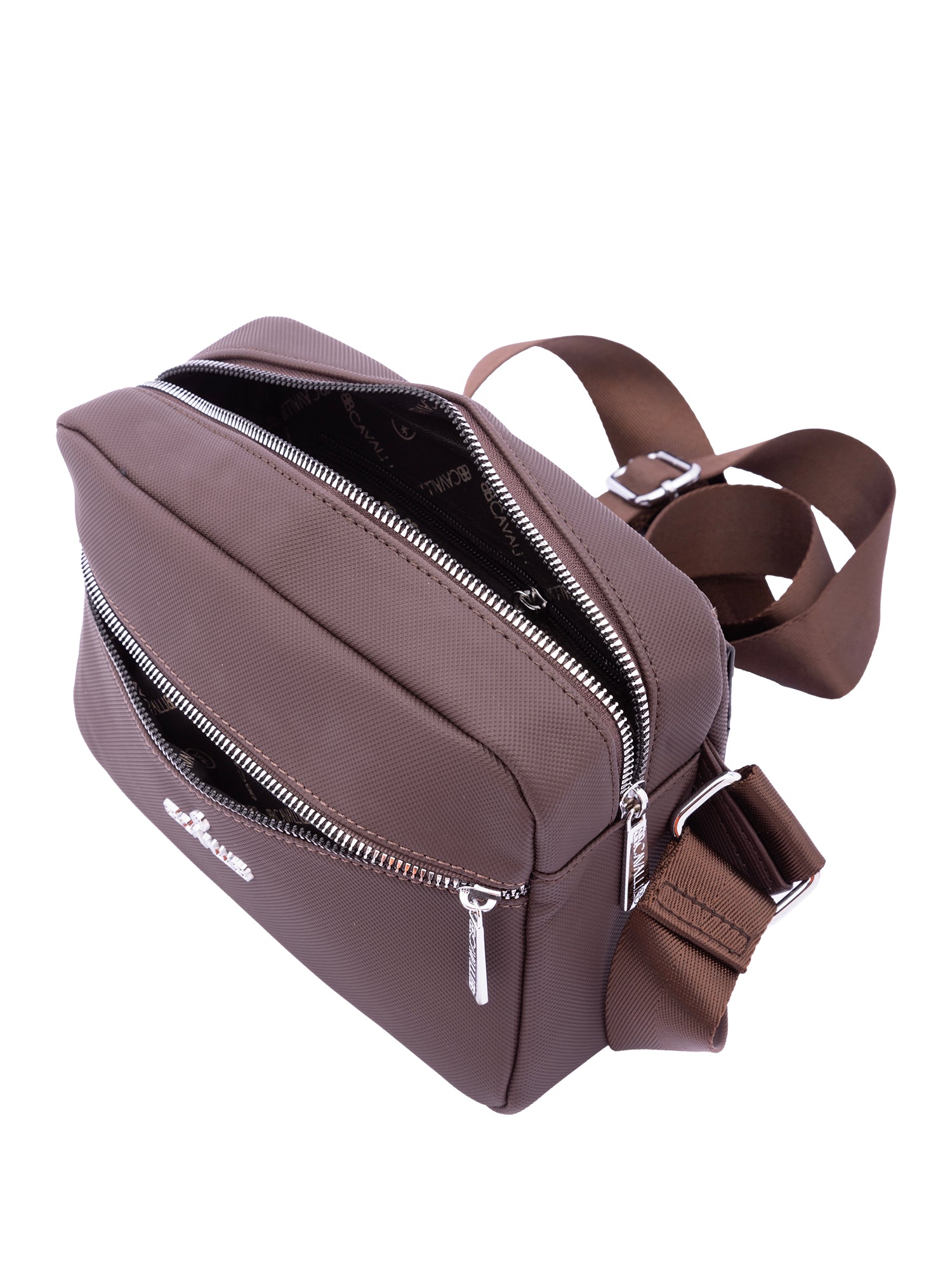 Marsupio da uomo in poliestere Casual BC1097-CAFFE' B Cavalli