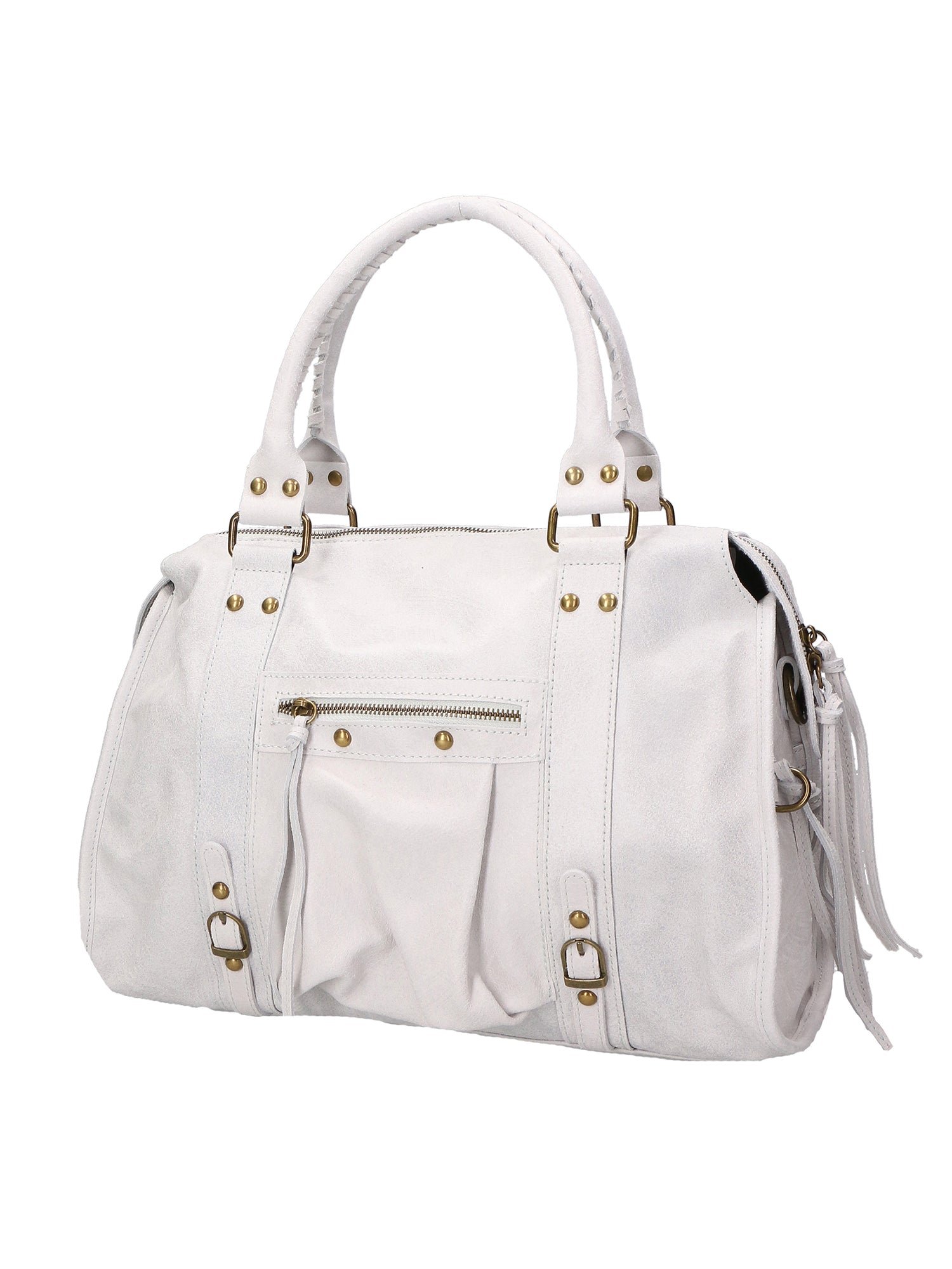 Elara Borsa a spalla da donna Vera pelle 06090-BIANCO Gave Lux