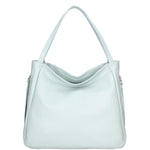 Borsa a spalla da donna Misto pelle e tessuto 07155-D102 CIELO Roberta Rossi