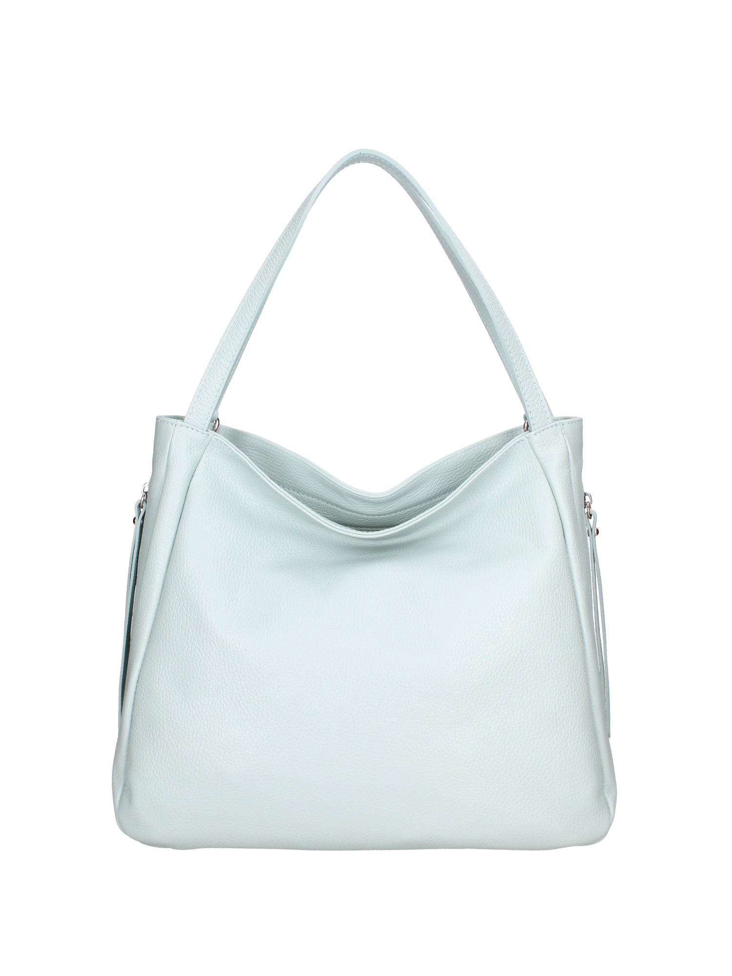 Borsa a spalla da donna Misto pelle e tessuto 07155-D102 CIELO Roberta Rossi