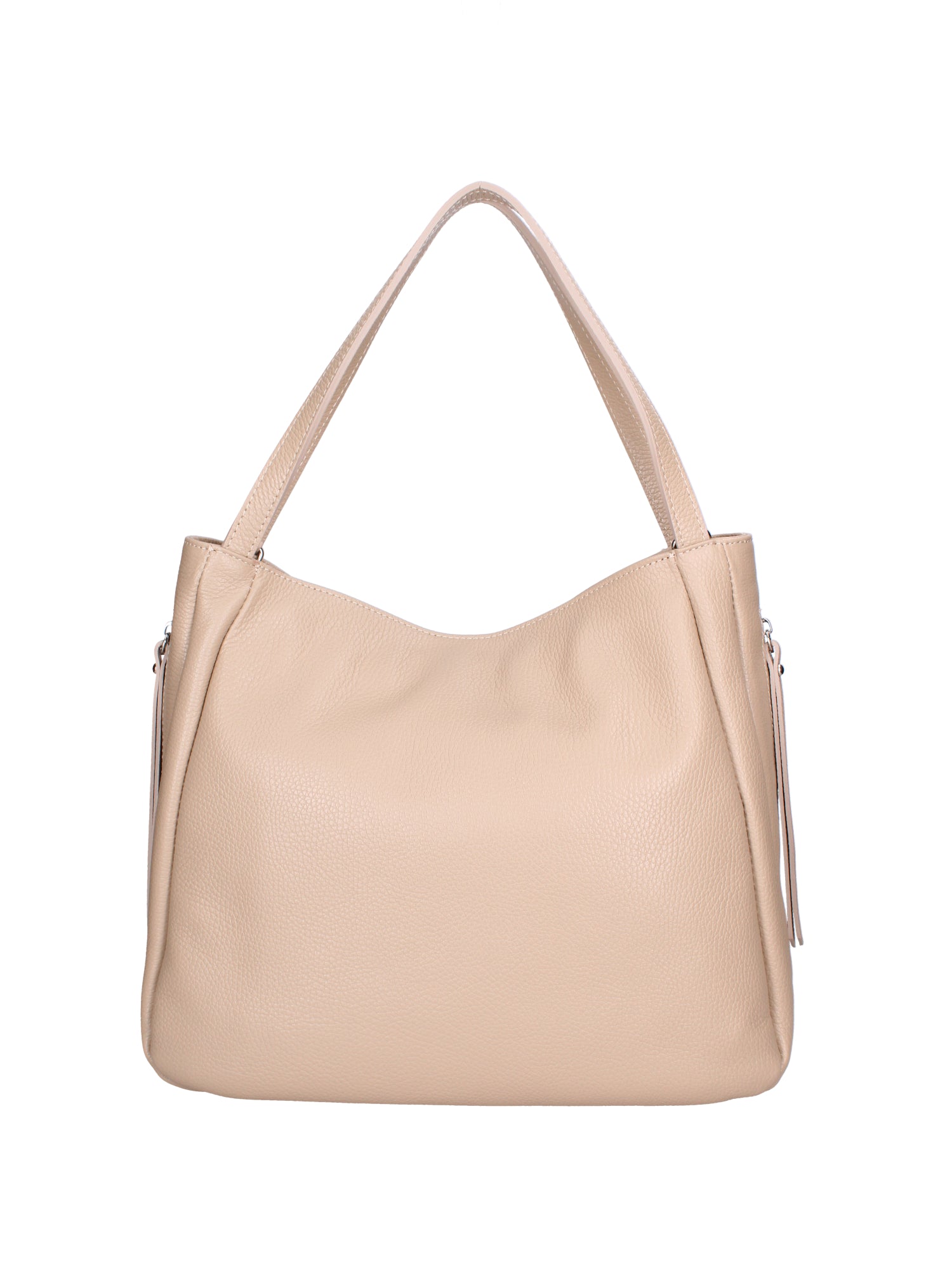 Borsa a spalla da donna Misto pelle e tessuto 07155-D05 CAPPUCCINO Roberta Rossi
