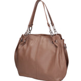 Ereba Borsa a mano da donna Made in Italy 100% pelle 3305-S40 TAUPE Gave Lux
