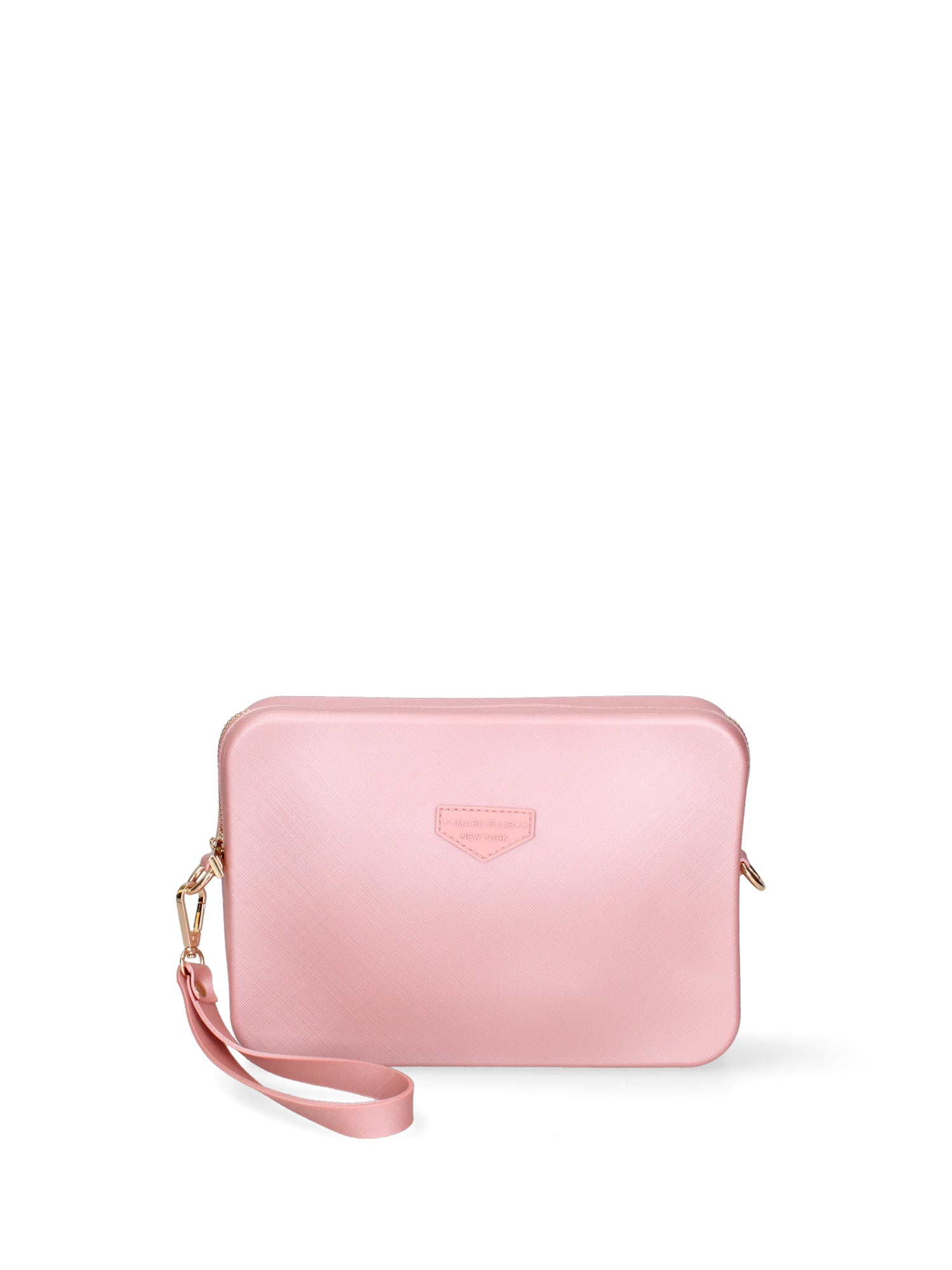Borsa a tracolla da donna 100% Pvc FLAT-FLOWE-OLD ROSE - LIGHT GOLD Marc Ellis