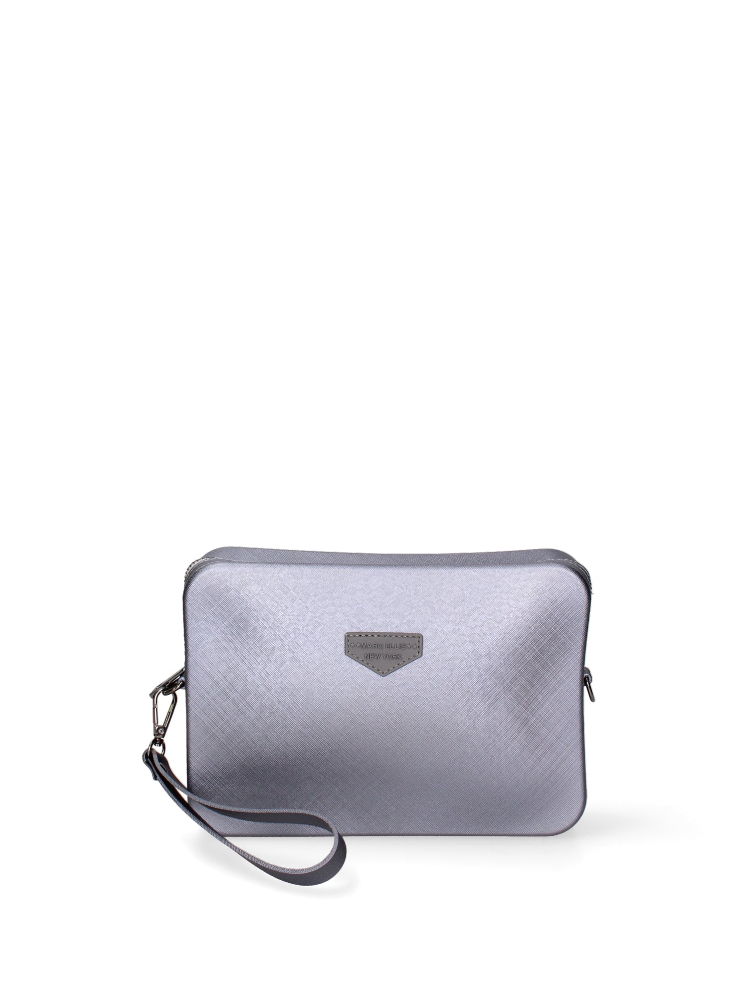 Borsa a tracolla da donna 100% Pvc FLAT-FLOWE-GUN METAL - CDF Marc Ellis