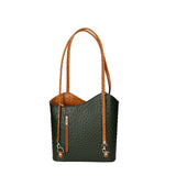 Chanel 3005-23 VERDE 06 CUOIO Zaino da donna in vera pelle Gave Lux