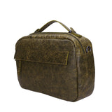 Vera Pelle 6542-VERDE GREEN Borsa a mano unisex Modello Avelon Gave Lux